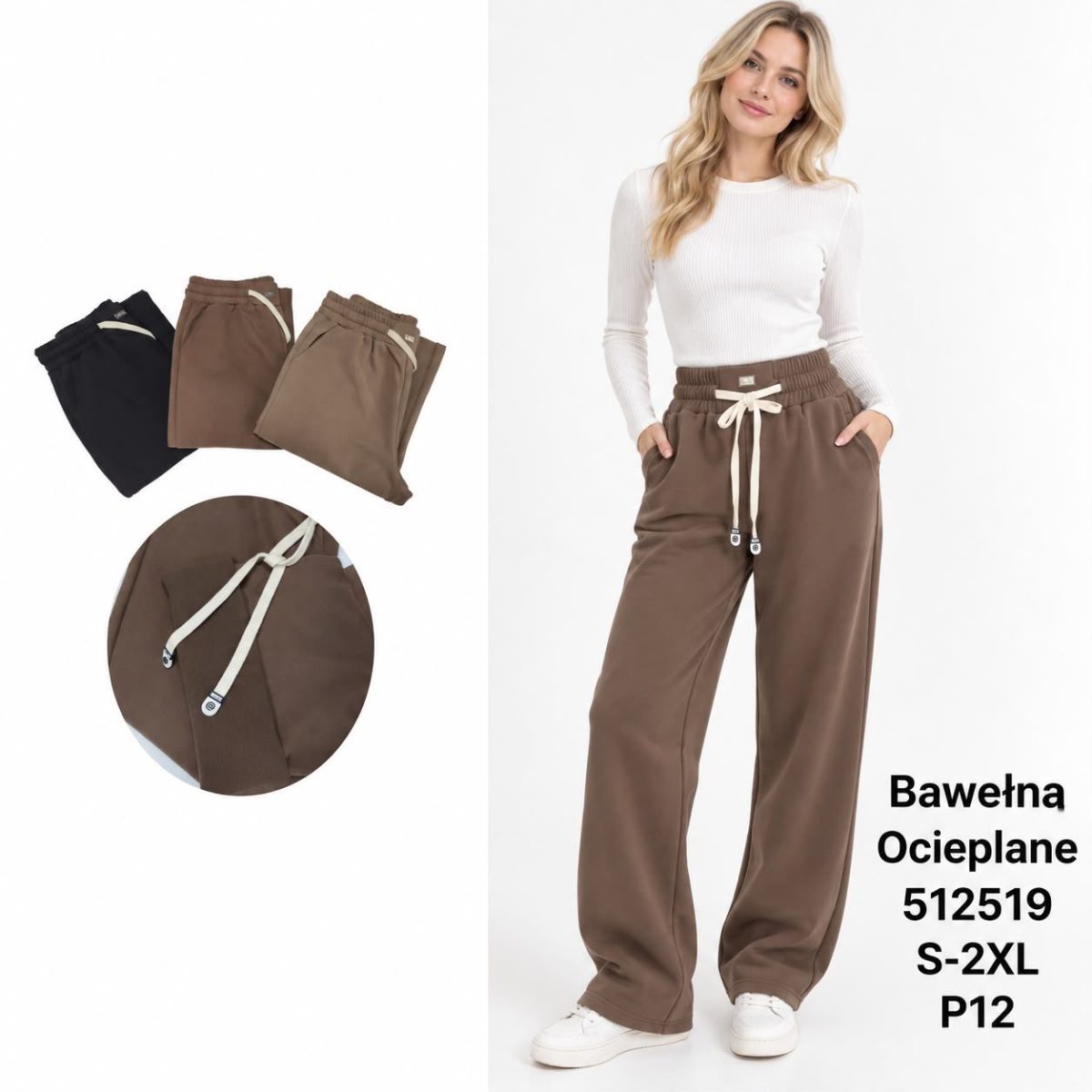Spodnie DAMSKA_size s-2xl_paczka 12 szt_mixkolor 7615303
