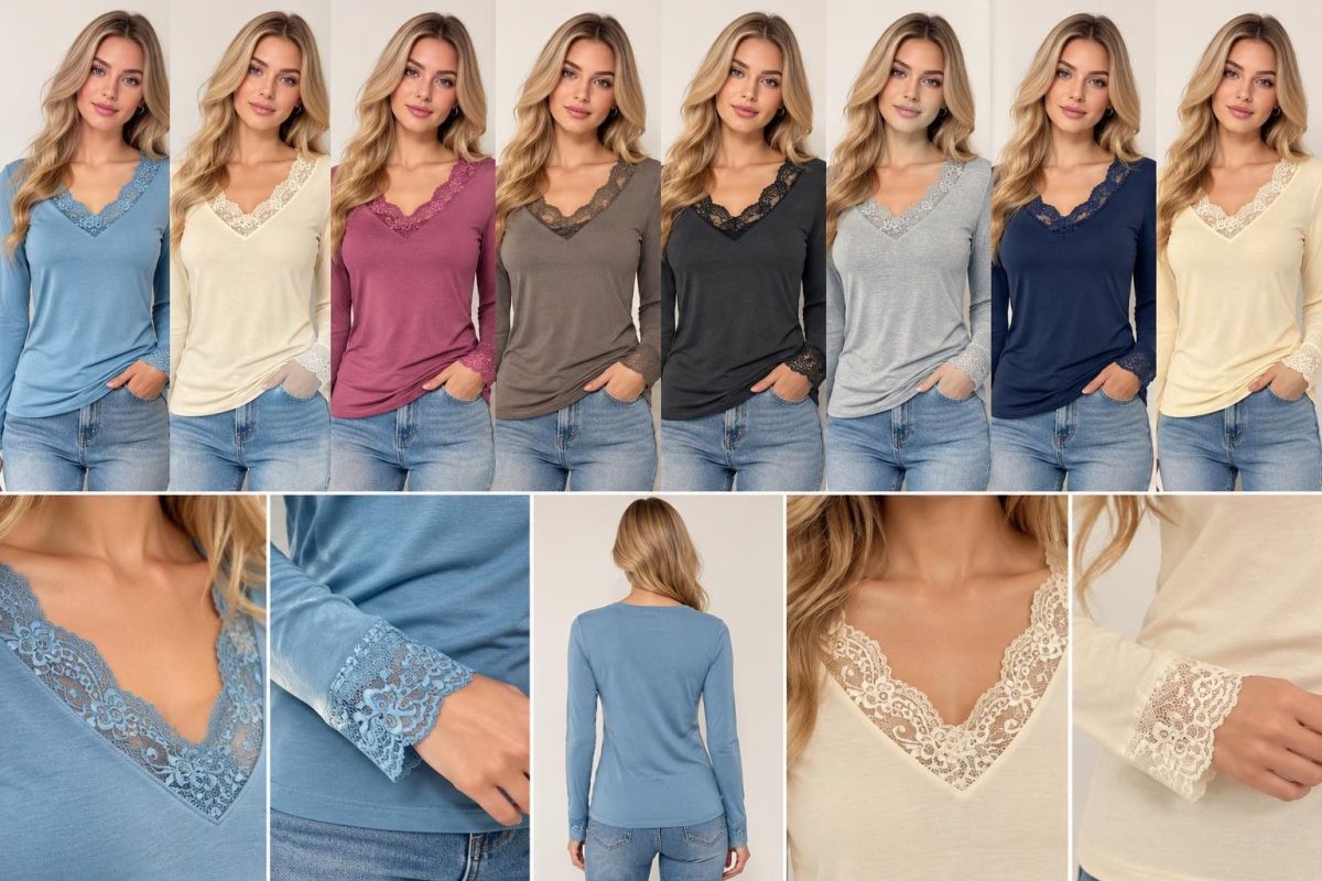 Bluzki Damskie wloskie _size uni_ paczka 6szt_ mix kolor 7615431