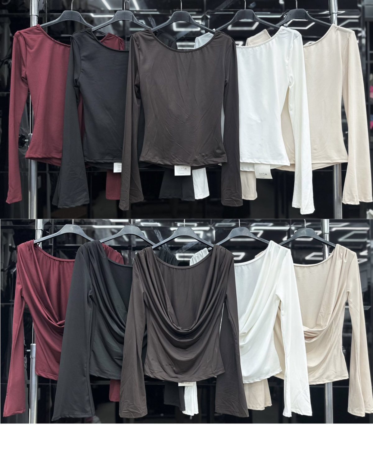 Bluzki Damskie wloskie _size uni_ paczka 6szt_ mix kolor 7615448