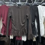 Bluzki Damskie wloskie _size uni_ paczka 6szt_ mix kolor 7615459