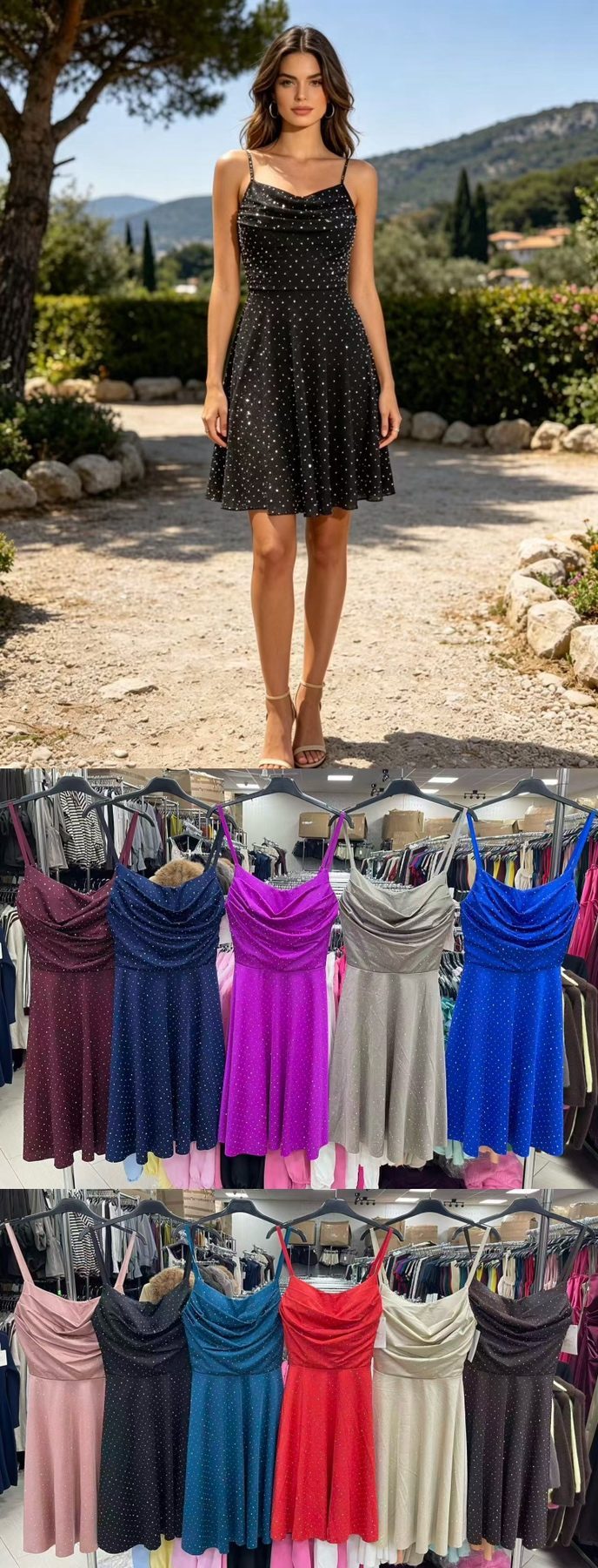 Sukienki Damskie wloskie _size uni_ paczka 6szt_ mix kolor 8384038