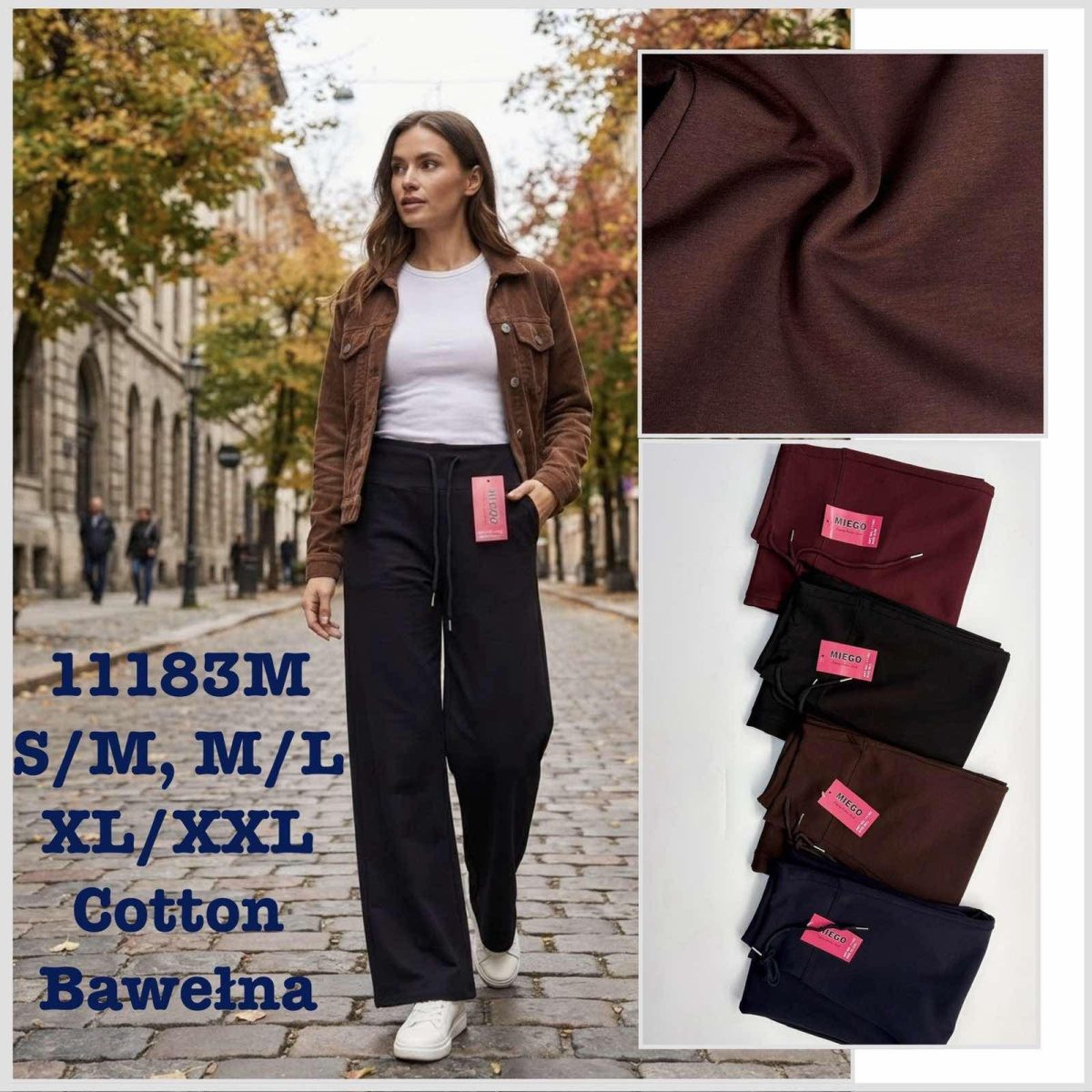 Spodnie DAMSKA _size s-2xl _paczka 12szt_mix kolor 8384110