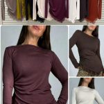 Bluzki Damskie wloskie _size uni_ paczka 6szt_ mix kolor 8384114