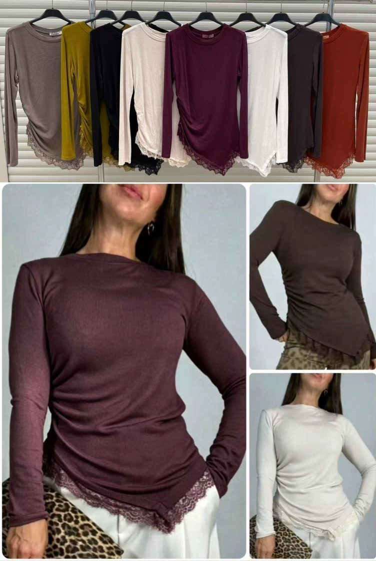 Bluzki Damskie wloskie _size uni_ paczka 6szt_ mix kolor 8384114