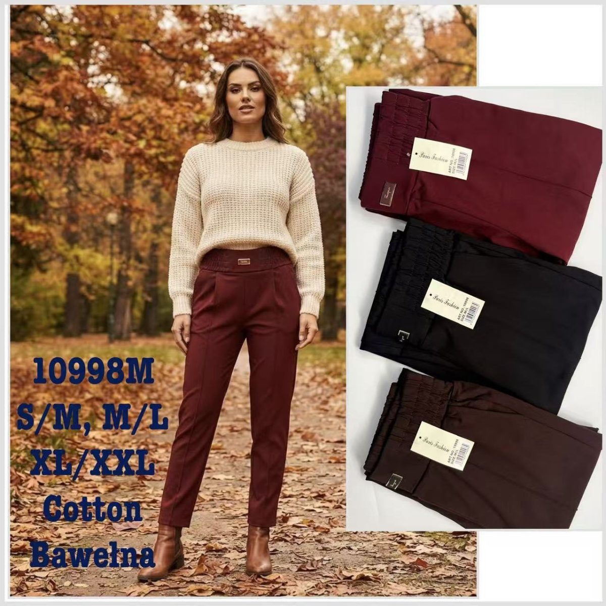 Spodnie DAMSKA _size s-2xl _paczka 12szt_mix kolor 8384132