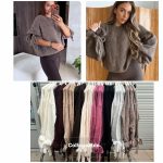 Swetry Damskie Włoskie _ Size uni_ paczka 6szt _mix kolor 3841188