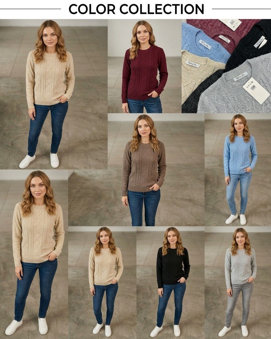 Swetry Damskie _ Size uni_ paczka 12szt _mix kolor 3841232