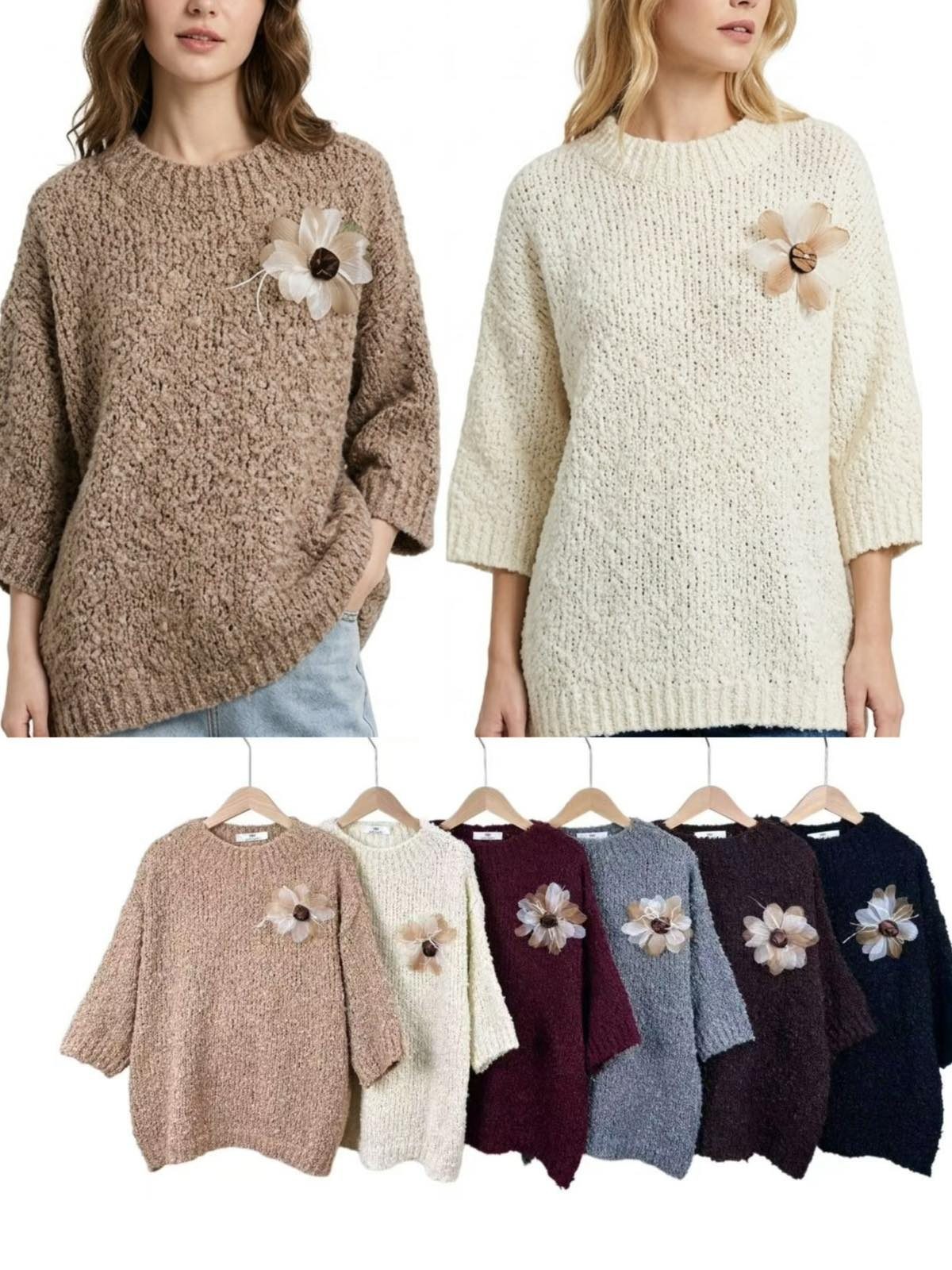 Swetry Damskie _ Size uni_ paczka 12szt _mix kolor 3841241