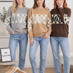 Swetry Damskie  _ Size uni_ paczka 12szt _mix kolor 3841252