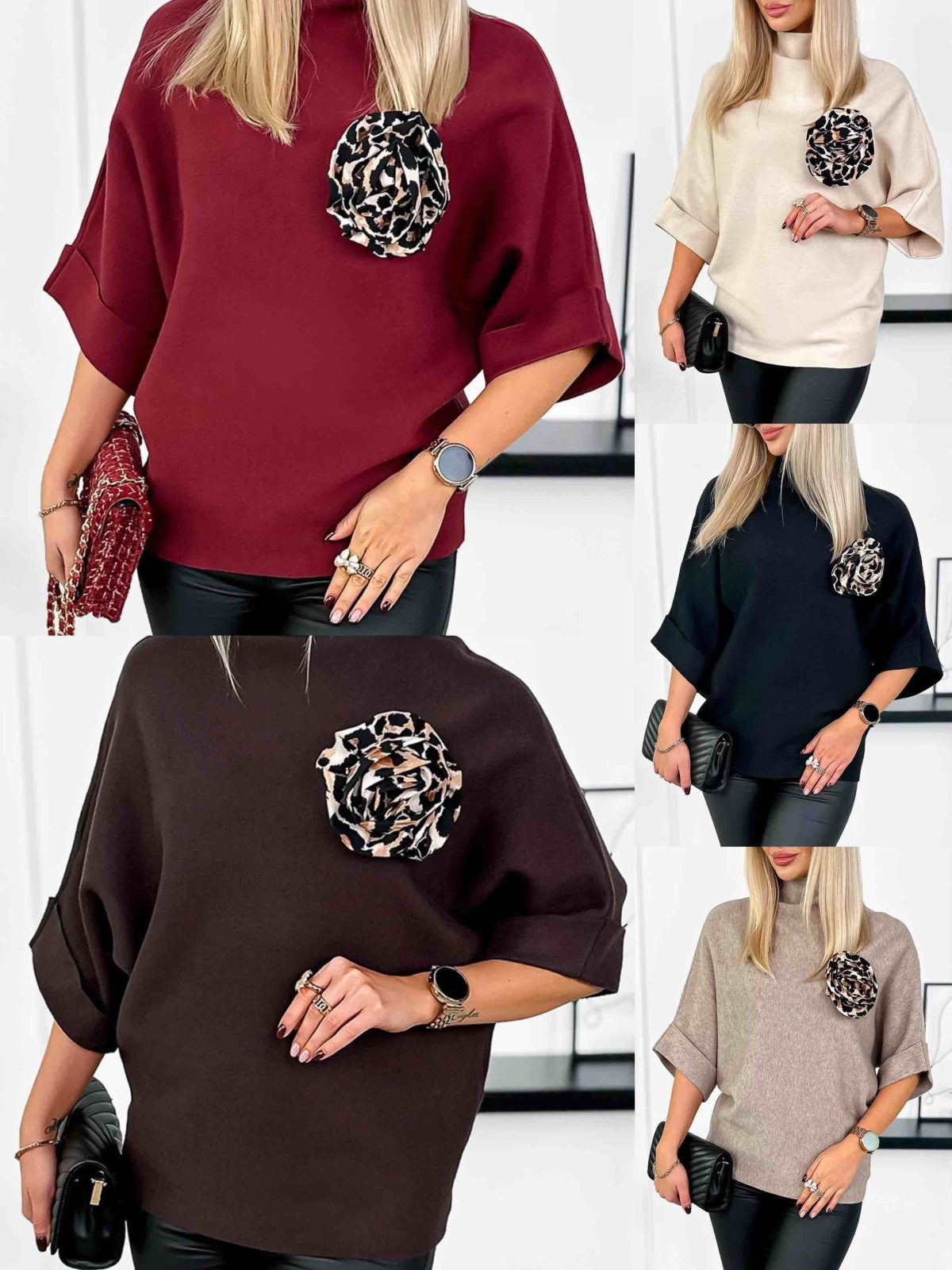 Swetry Damskie _ Size uni_ paczka 12szt _mix kolor 3841262