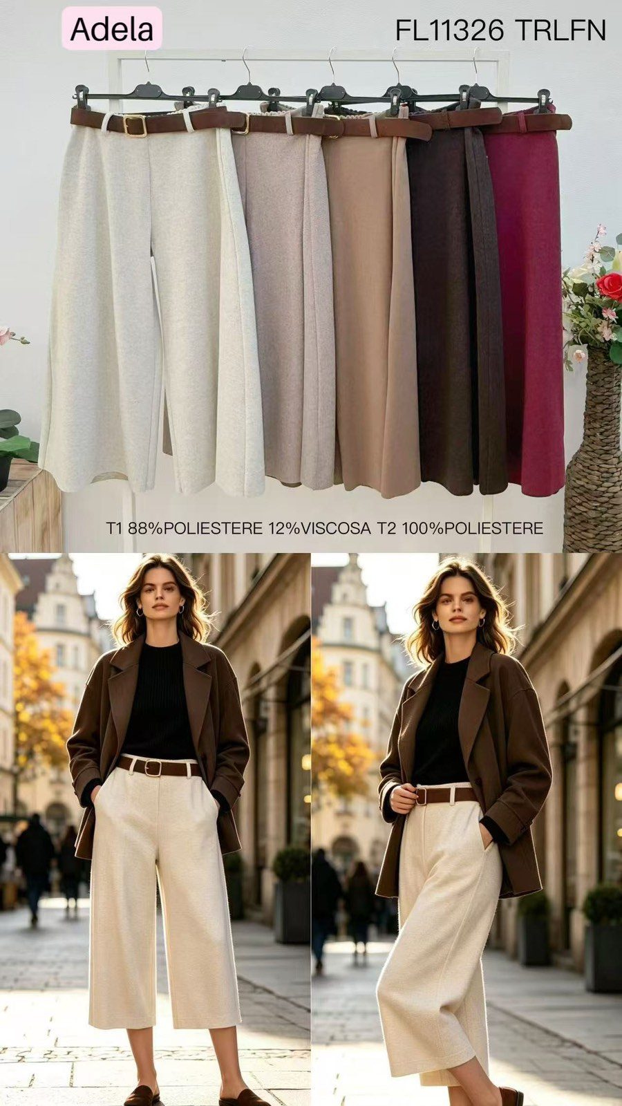 Spodnie Damskie wloskie _size uni_ paczka 6szt_ mix kolor 3027517