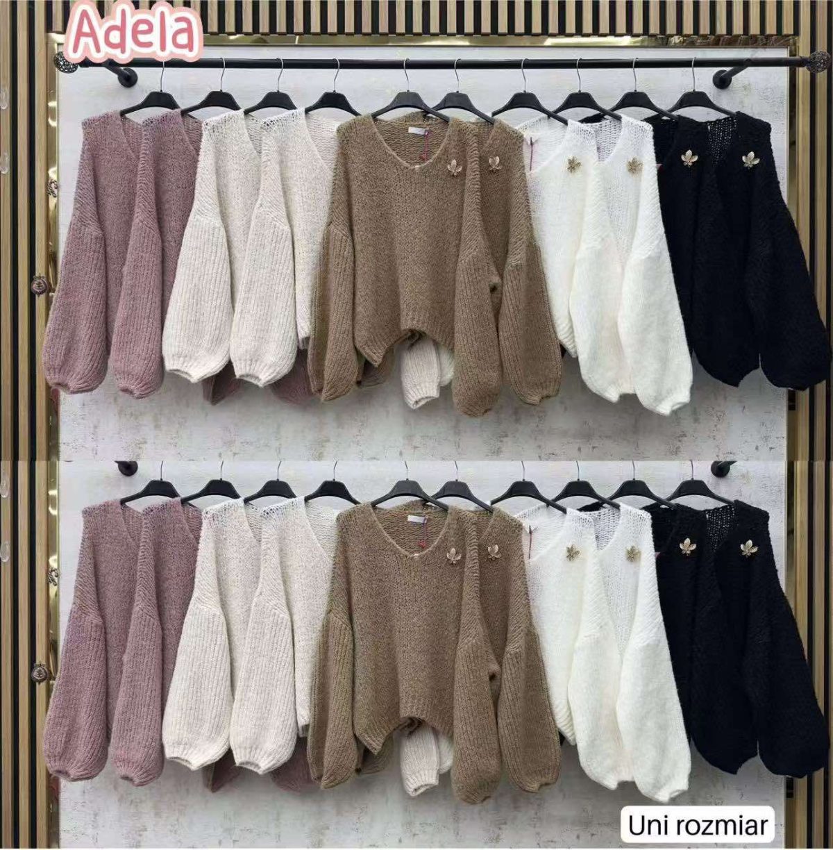 Swetry Damskie wloskie _size uni_ paczka 6szt_ mix kolor 3027524