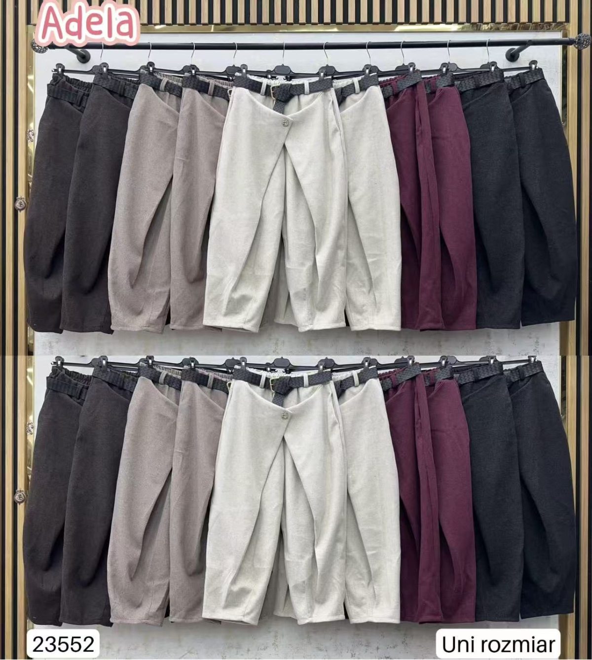 Spodnie Damskie wloskie _size uni_ paczka 6szt_ mix kolor 3027533