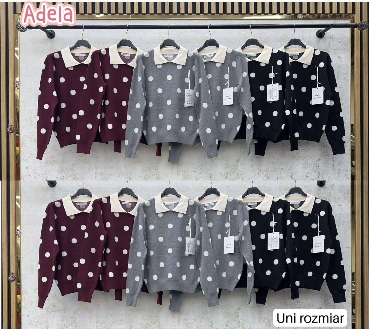 Swetry Damskie wloskie _size uni_ paczka 6szt_ mix kolor 3027553