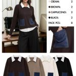 Swetry Damskie wloskie _size uni_ paczka 6szt_ mix kolor 3027556