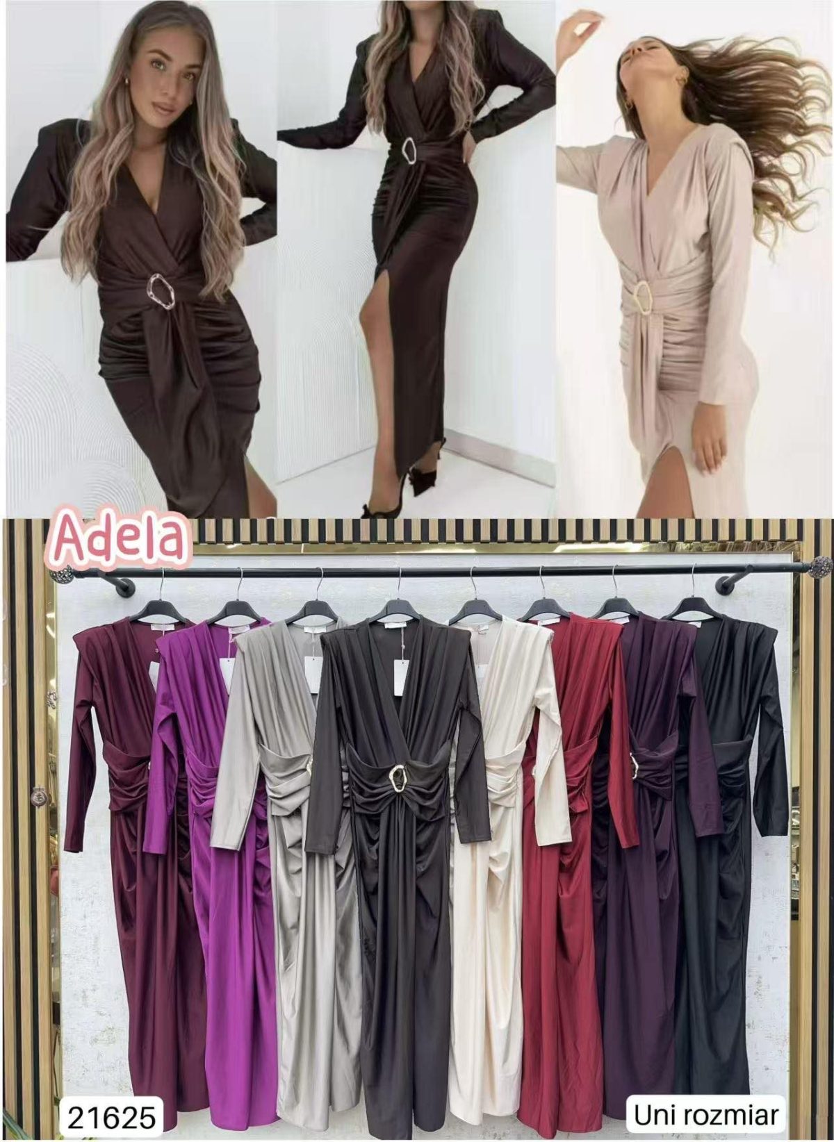 Sukienki Damskie wloskie _size uni_ paczka 6szt_ mix kolor 3027563