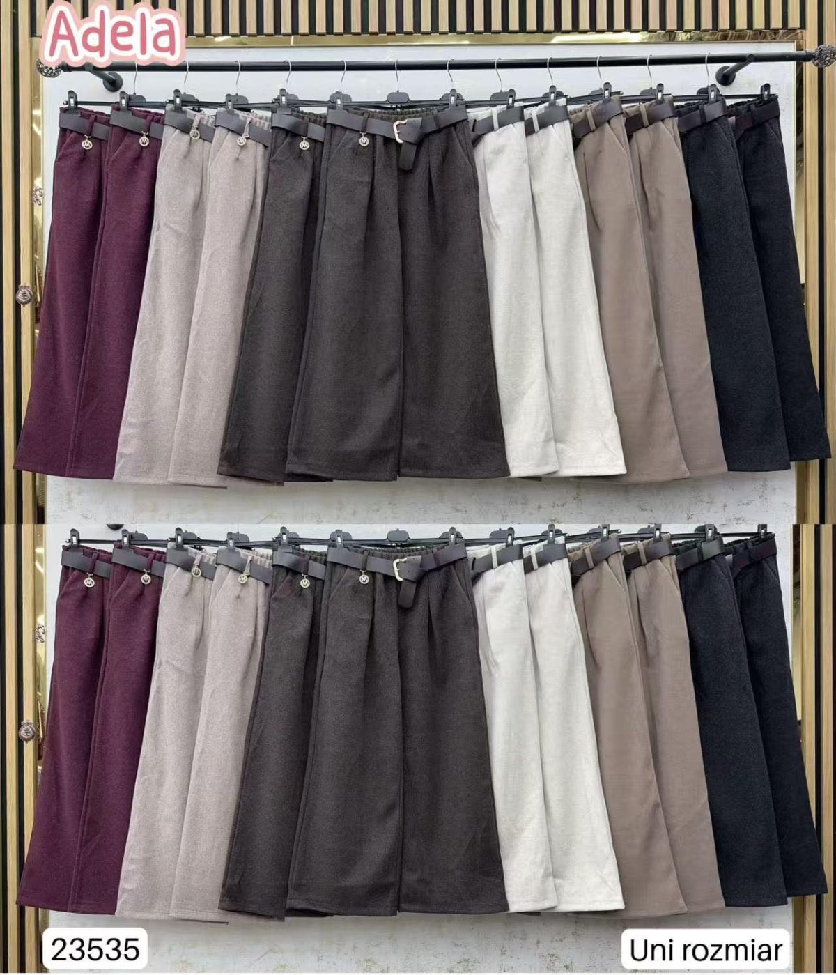 Spodnie Damskie wloskie _size uni_ paczka 6szt_ mix kolor 3027568