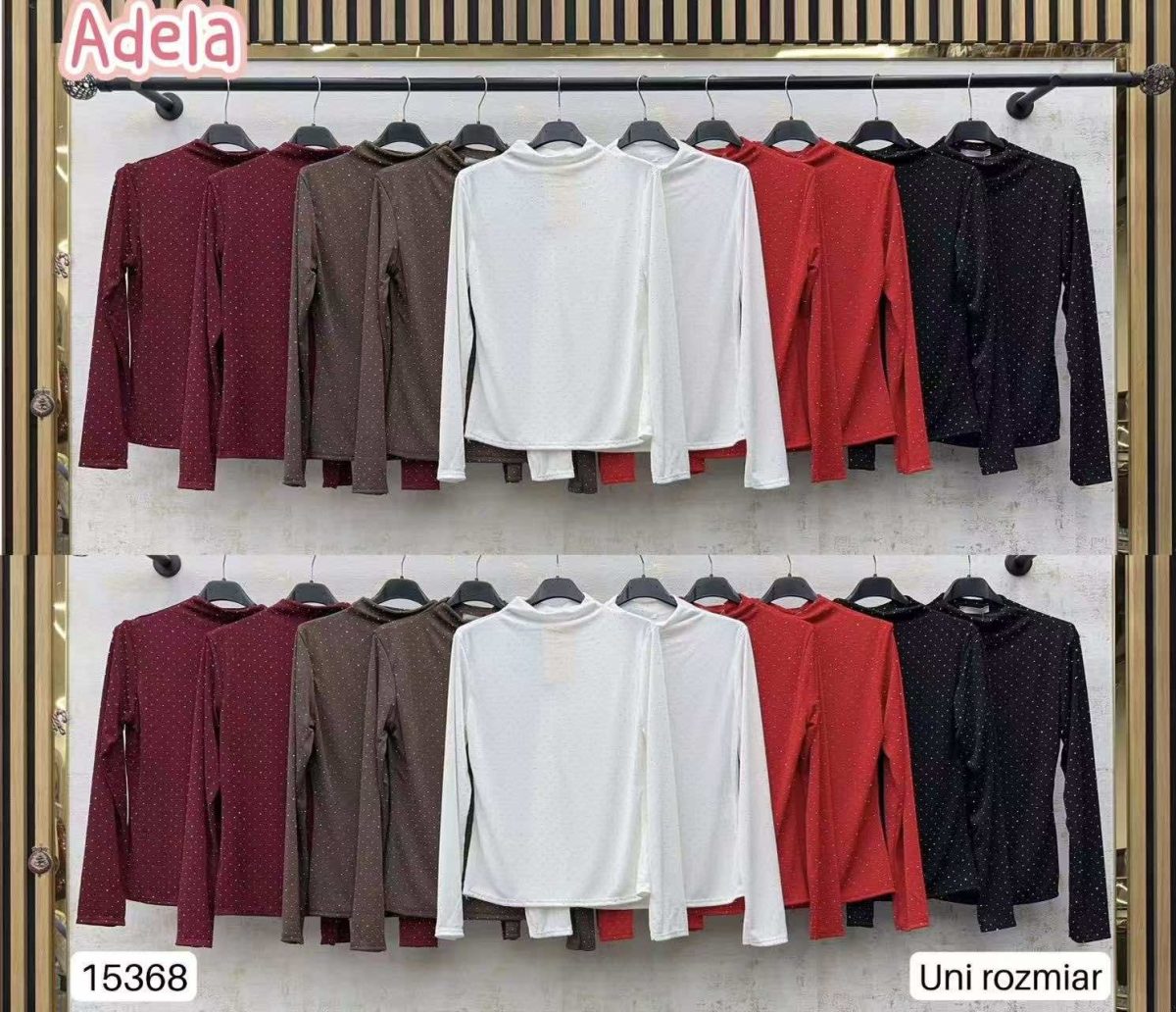Bluzki Damskie wloskie _size uni_ paczka 6szt_ mix kolor 3027569