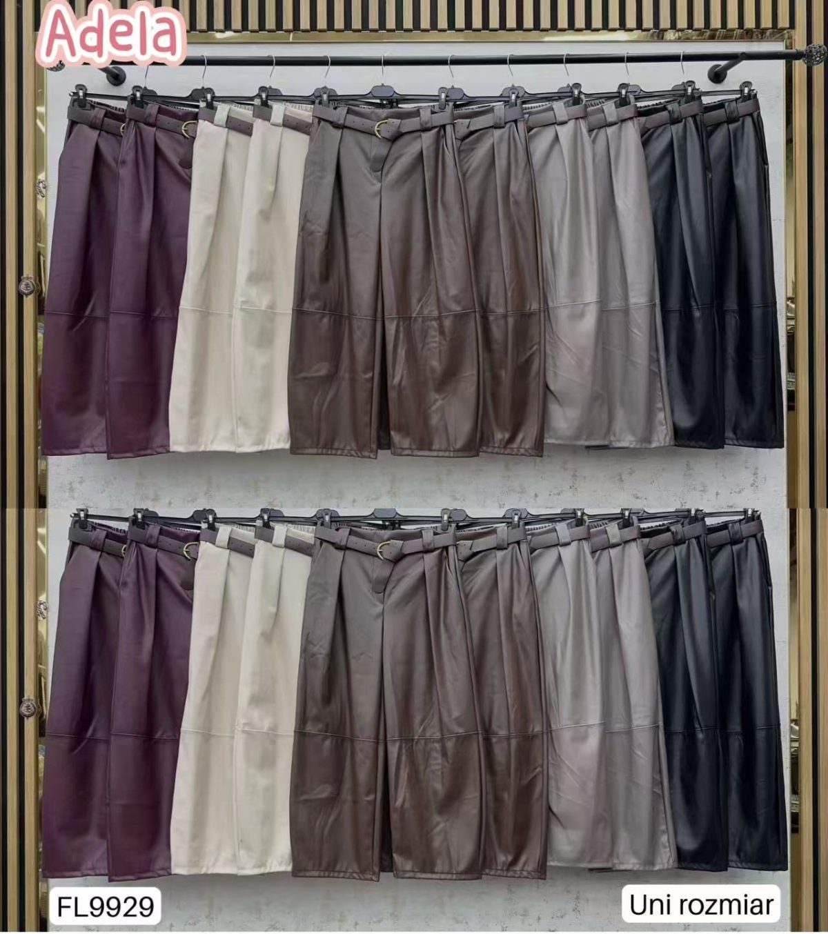 Spodnie Damskie wloskie _size uni_ paczka 6szt_ mix kolor 3027586