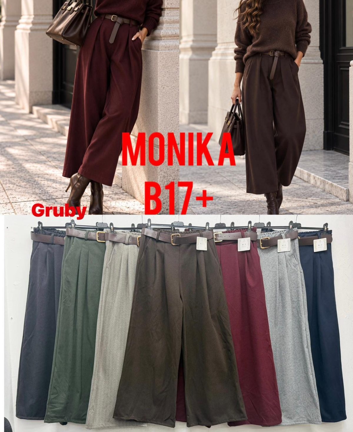 Spodnie Damskie wloskie _size uni_ paczka 6szt_ mix kolor 3027629