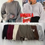 Swetry Damskie wloskie _size uni_ paczka 6szt_ mix kolor 3027637