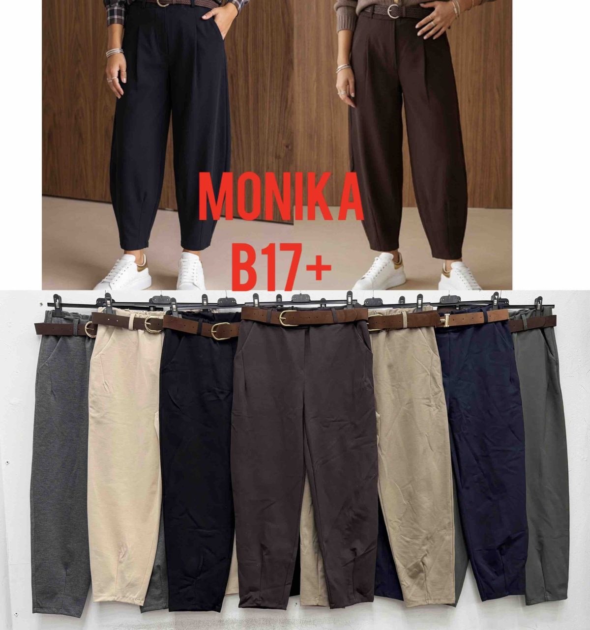 Spodnie Damskie wloskie _size uni_ paczka 6szt_ mix kolor 3027646