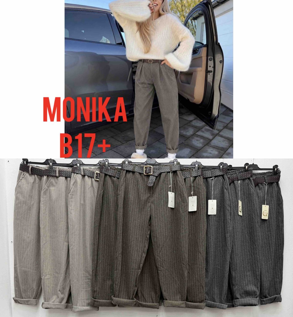 Spodnie Damskie wloskie _size uni_ paczka 6szt_ mix kolor 3027648