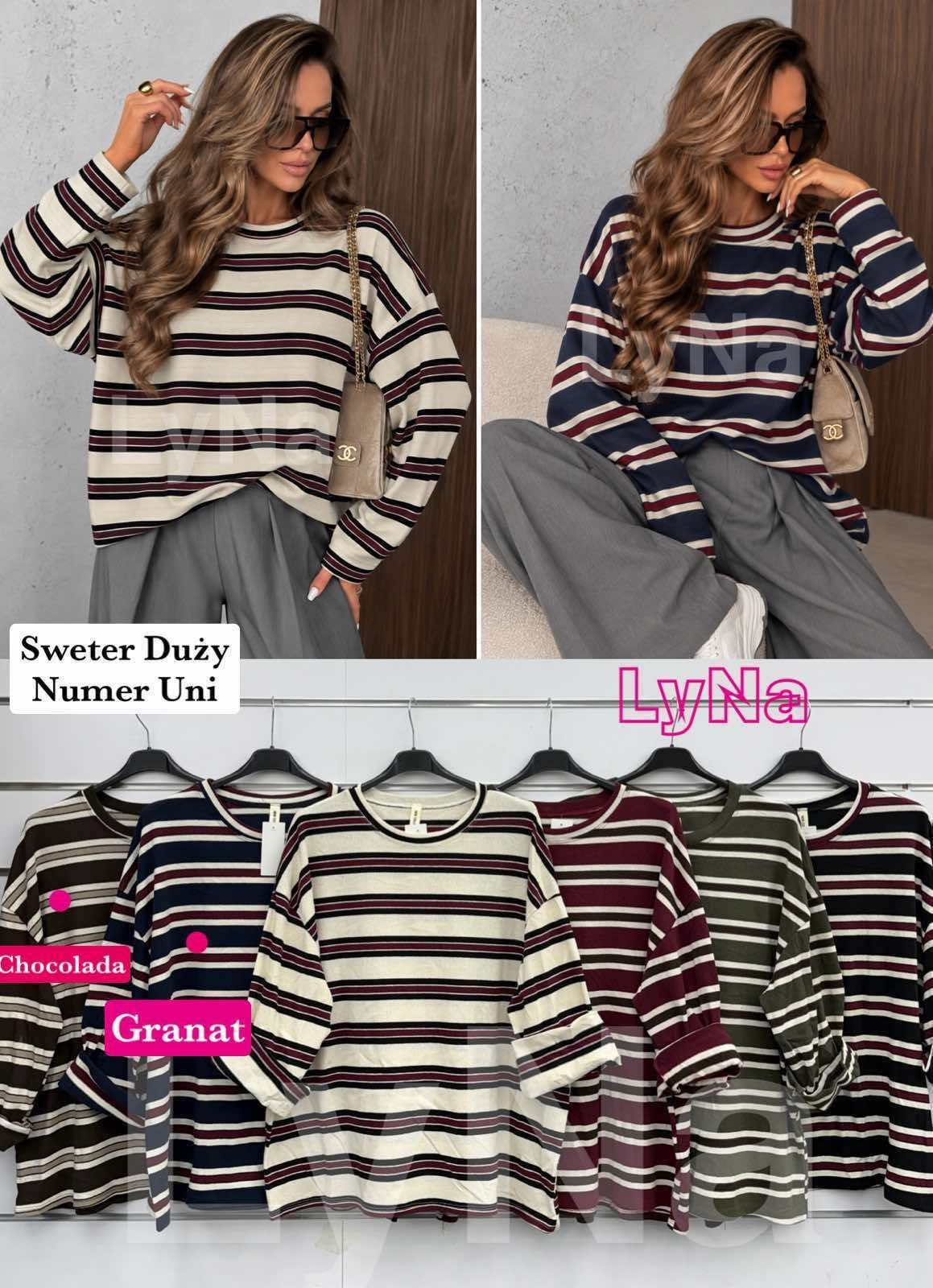 Swetry Damskie wloskie _size uni_ paczka 6szt_ mix kolor 3027666