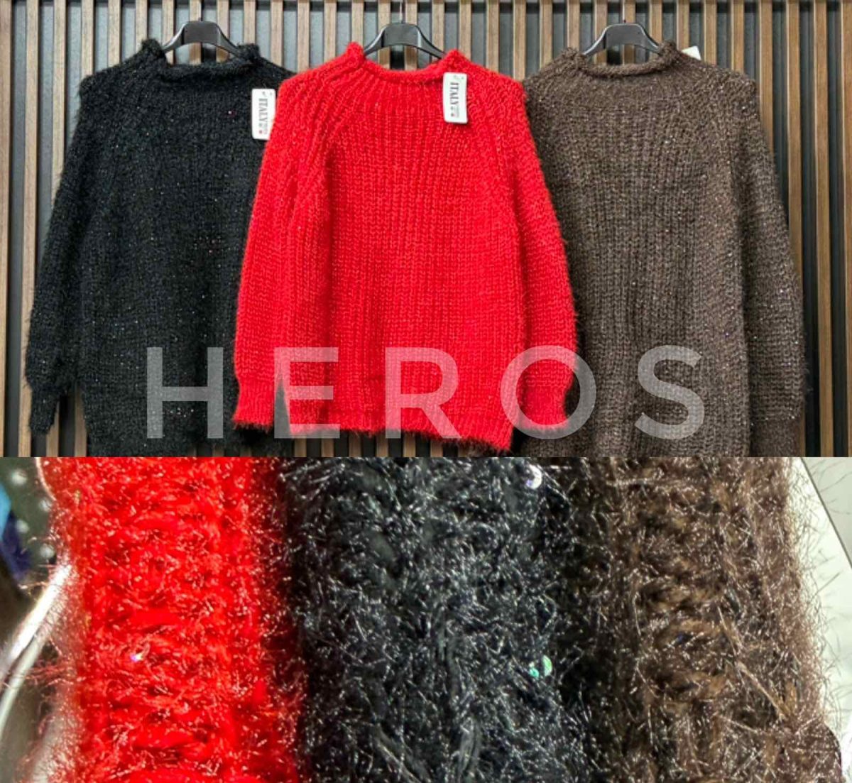 Swetry Damskie wloskie _size uni_ paczka 6szt_ mix kolor 3027691