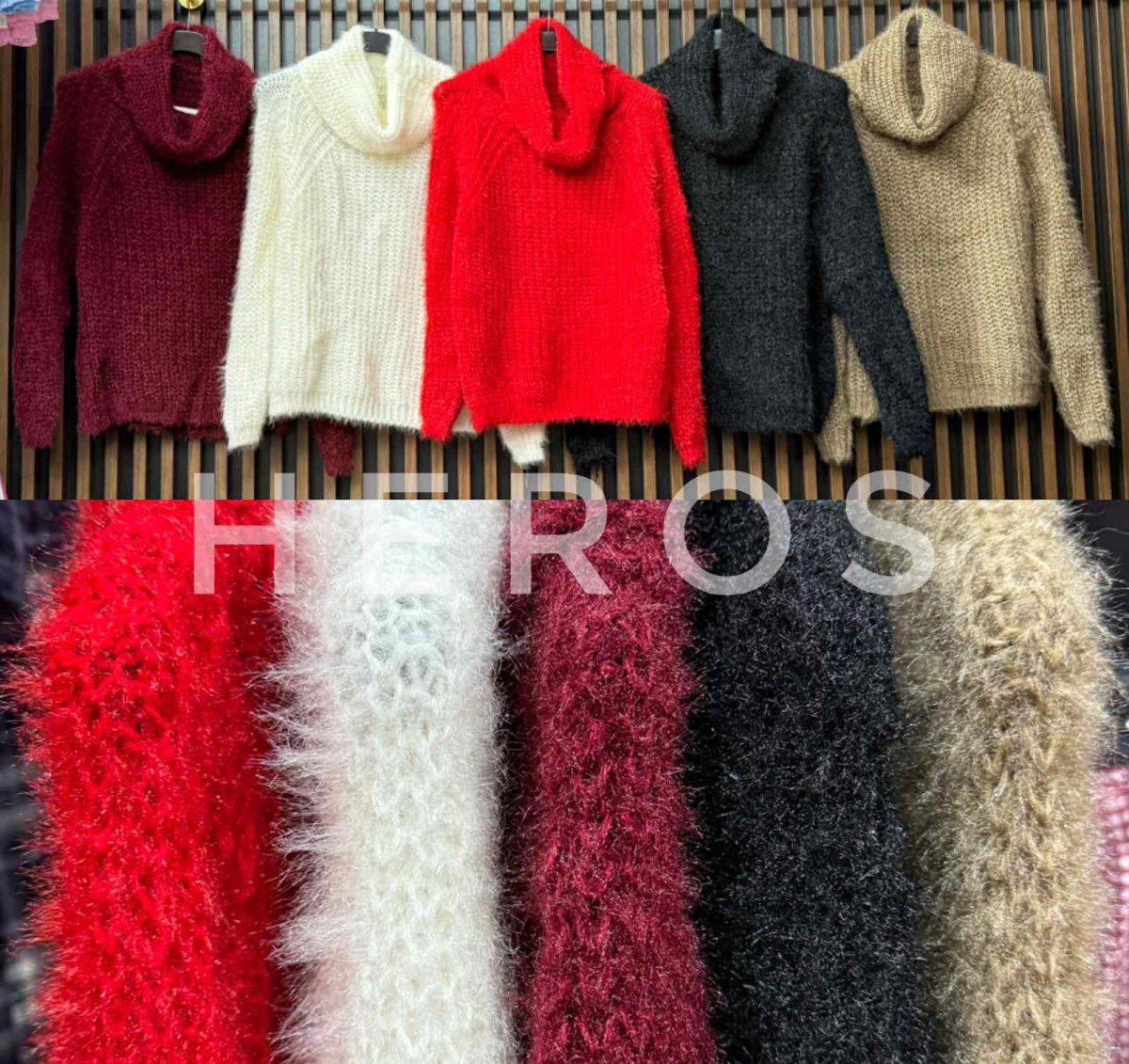 Swetry Damskie wloskie _size uni_ paczka 6szt_ mix kolor 3027694