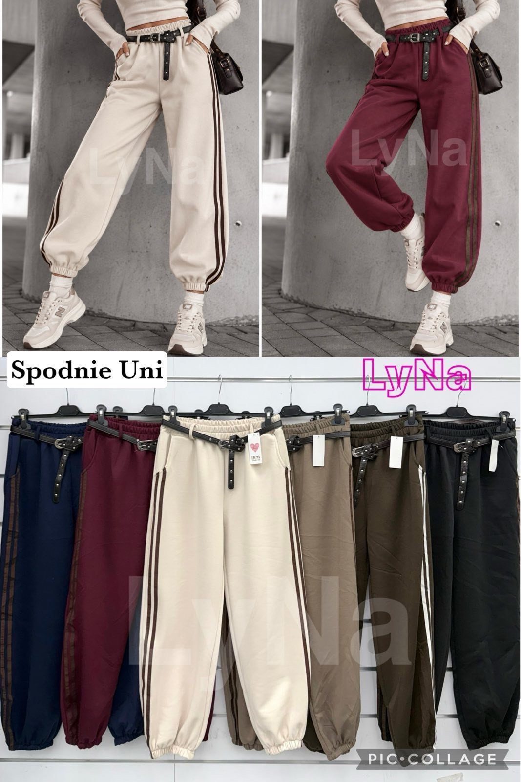 Spodnie Damskie wloskie _size uni_ paczka 6szt_ mix kolor 3027695