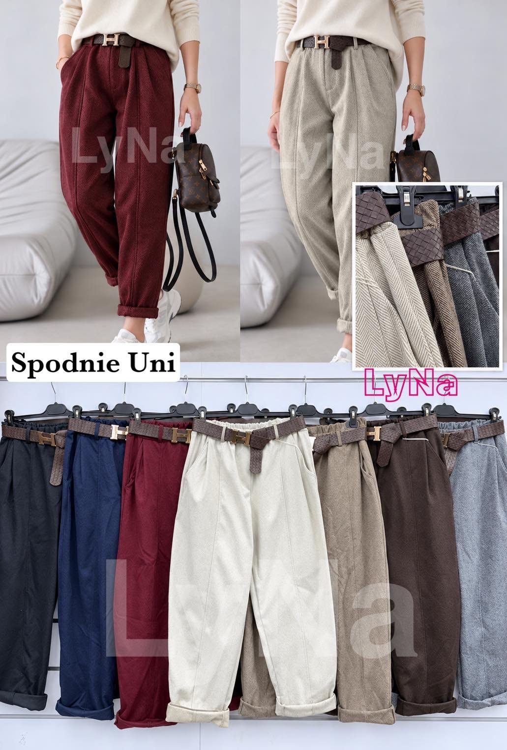 Spodnie Damskie wloskie _size uni_ paczka 6szt_ mix kolor 3027706