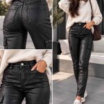 Spodnie skórzane DAMSKA _size 34-42_paczka 10szt_ 6001315