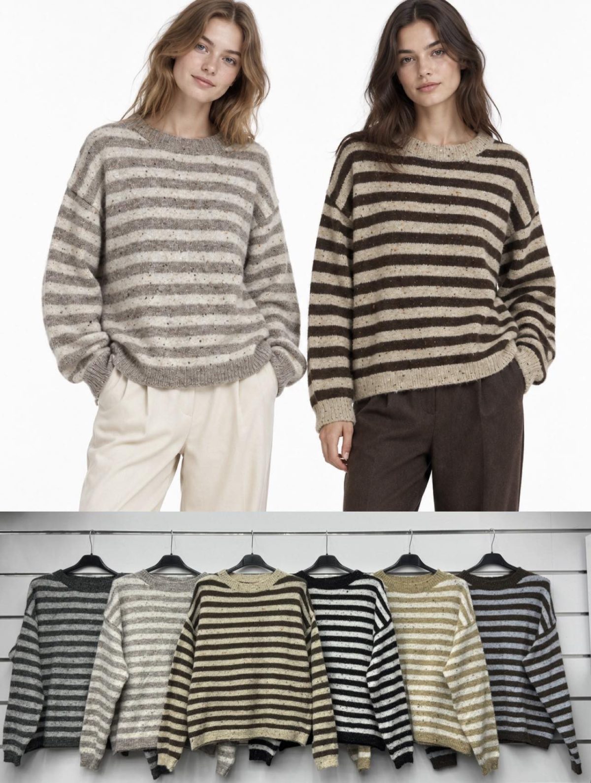Swetry Damskie wloskie _size uni_ paczka 6szt_ mix kolor 6001403
