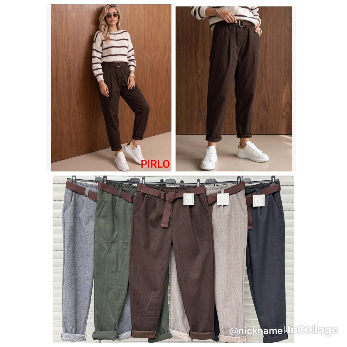 Spodnie Damskie wloskie _size uni_ paczka 6szt_ mix kolor 6001439