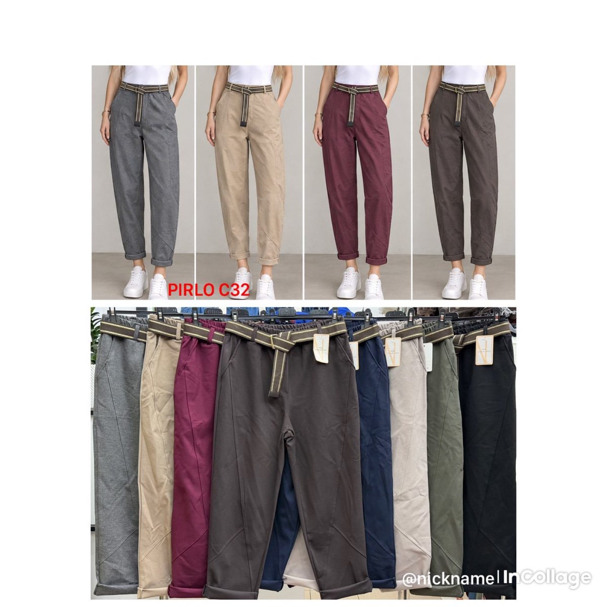 Spodnie Damskie wloskie _size uni_ paczka 6szt_ mix kolor 6001441