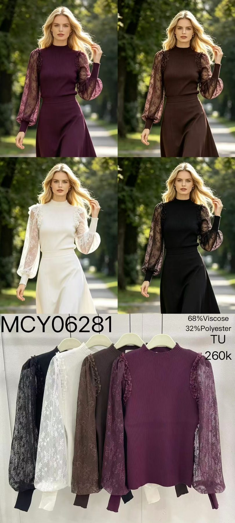 Swetry DAMSKA_size uni_paczka 12 szt_mixkolor 4180985
