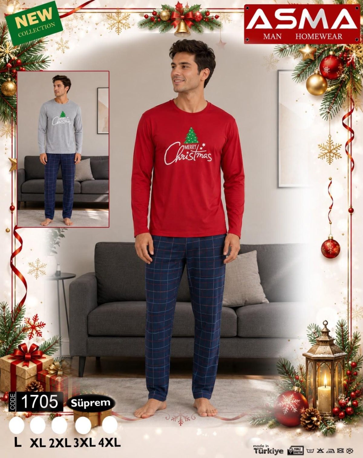 Piżamy MĘSKA_size l-4xl_paczka 10 szt_1kolor 3900991