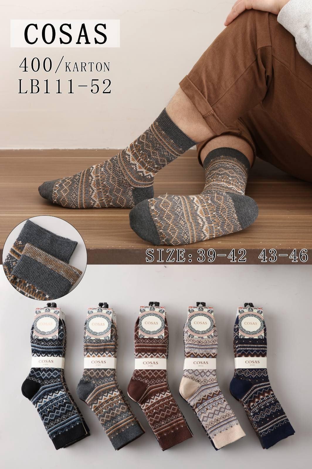 SKARPETY MĘSKA .SIZE: 39-46_ (24PAR/PACZKA) KOLOR JAK NA ZDZIĘCIU 5756574
